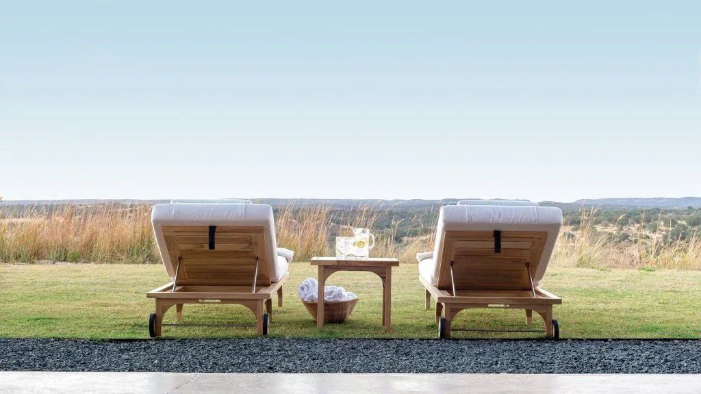 Serenique Teak Patio Pool Chaise (Set Of 2) - LOOMLAN - Seasonal Living - Outdoor Chaises