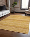 LOOMLAN Rugs Serenith Gold Washable Indoor-Outdoor Rug