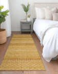 LOOMLAN Rugs Serenith Gold Washable Indoor-Outdoor Rug