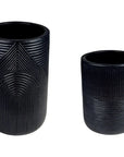 Seasonal Living Serenity Black Outdoor Planter Set of 2