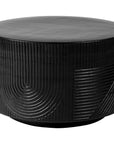 Serenity Black Outdoor Round Table - 24" Tall - LOOMLAN - Seasonal Living - Outdoor Side Tables