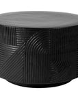 Serenity Black Outdoor Round Table - 24" Tall - LOOMLAN - Seasonal Living - Outdoor Side Tables