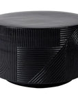 Serenity Black Outdoor Round Table - 24" Tall - LOOMLAN - Seasonal Living - Outdoor Side Tables