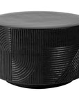 Serenity Black Outdoor Round Table - 24" Tall - LOOMLAN - Seasonal Living - Outdoor Side Tables