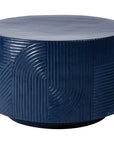 Serenity BlueOutdoor Round Table - 24" Tall - LOOMLAN - Seasonal Living - Outdoor Side Tables