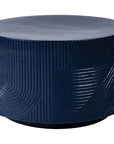 Serenity BlueOutdoor Round Table - 24" Tall - LOOMLAN - Seasonal Living - Outdoor Side Tables