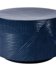 Serenity BlueOutdoor Round Table - 24" Tall - LOOMLAN - Seasonal Living - Outdoor Side Tables