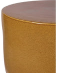Serenity Ceramic Brown Outdoor Side Table - Tall - LOOMLAN - Seasonal Living - Outdoor Side Tables