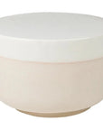 Serenity Grazed Side Table White Outdoor Accent Table - LOOMLAN - Seasonal Living - Outdoor Side Tables