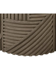 Serenity Round Drum Table - Brown Outdoor Accent Table - LOOMLAN - Seasonal Living - Outdoor Side Tables
