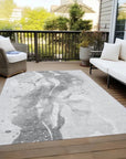 LOOMLAN Rugs Serenza Gray Washable Indoor-Outdoor Rug