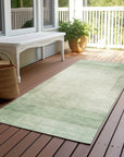 LOOMLAN Rugs Serephina Green Washable Indoor-Outdoor Rug
