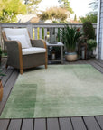 LOOMLAN Rugs Serephina Green Washable Indoor-Outdoor Rug