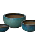 Emissary Shallow Round Ceramic Planter