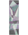 LOOMLAN Rugs Shapevia Purple Washable Indoor-Outdoor Rug