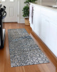 LOOMLAN Rugs Siena Silver Washable Indoor-Outdoor Rug