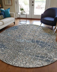 LOOMLAN Rugs Siena Silver Washable Indoor-Outdoor Rug