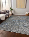 LOOMLAN Rugs Siena Silver Washable Indoor-Outdoor Rug