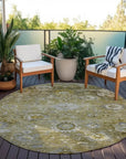 LOOMLAN Rugs Sofia Brown Washable Indoor-Outdoor Rug