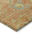 LOOMLAN Rugs Sofia Orange Washable Indoor-Outdoor Rug
