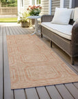 LOOMLAN Rugs Solandra Orange Washable Indoor-Outdoor Rug