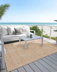 LOOMLAN Rugs Solandra Orange Washable Indoor-Outdoor Rug
