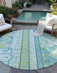 LOOMLAN Rugs Solara Green Washable Indoor-Outdoor Rug