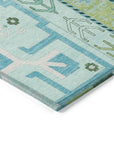 LOOMLAN Rugs Solara Green Washable Indoor-Outdoor Rug