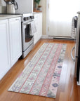 LOOMLAN Rugs Solara Pink Washable Indoor-Outdoor Rug
