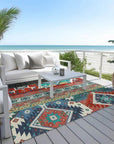 LOOMLAN Rugs Solara Red Washable Indoor-Outdoor Rug