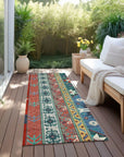LOOMLAN Rugs Solara Red Washable Indoor-Outdoor Rug