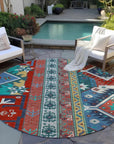 LOOMLAN Rugs Solara Red Washable Indoor-Outdoor Rug