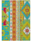 LOOMLAN Rugs Solara Teal Washable Indoor-Outdoor Rug