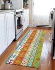LOOMLAN Rugs Solara Teal Washable Indoor-Outdoor Rug