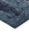 LOOMLAN Rugs Solayne Blue Washable Indoor-Outdoor Rug