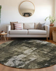 LOOMLAN Rugs Solayne Gray Washable Indoor-Outdoor Rug
