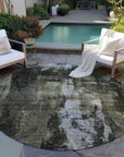LOOMLAN Rugs Solayne Gray Washable Indoor-Outdoor Rug