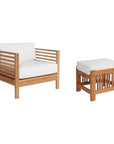 Soleil 2PC Teak Outdoor Lounge Set Sunbrella Cushion - LOOMLAN - HiTeak - Outdoor Lounge Sets