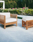 Soleil 2PC Teak Outdoor Lounge Set Sunbrella Cushion - LOOMLAN - HiTeak - Outdoor Lounge Sets