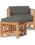 Soleil Teak Patio Lounge Set with Sunbrella 2PC - LOOMLAN - HiTeak - Outdoor Lounge Sets