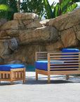Soleil Teak Patio Lounge Set with Sunbrella 2PC - LOOMLAN - HiTeak - Outdoor Lounge Sets
