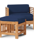Soleil Teak Patio Lounge Set with Sunbrella 2PC - LOOMLAN - HiTeak - Outdoor Lounge Sets