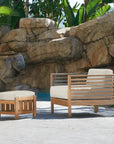 Soleil Teak Patio Lounge Set with Sunbrella 2PC - LOOMLAN - HiTeak - Outdoor Lounge Sets