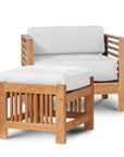 Soleil Teak Patio Lounge Set with Sunbrella 2PC - LOOMLAN - HiTeak - Outdoor Lounge Sets