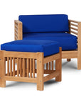 Soleil Teak Patio Lounge Set with Sunbrella 2PC - LOOMLAN - HiTeak - Outdoor Lounge Sets