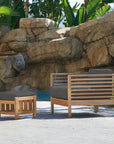 Soleil Teak Patio Lounge Set with Sunbrella 2PC - LOOMLAN - HiTeak - Outdoor Lounge Sets