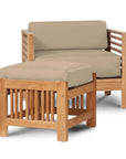 Soleil Teak Patio Lounge Set with Sunbrella 2PC - LOOMLAN - HiTeak - Outdoor Lounge Sets