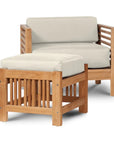 Soleil Teak Patio Lounge Set with Sunbrella 2PC - LOOMLAN - HiTeak - Outdoor Lounge Sets