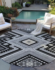 LOOMLAN Rugs Solene Black Washable Indoor-Outdoor Rug