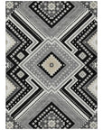 LOOMLAN Rugs Solene Black Washable Indoor-Outdoor Rug